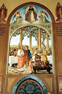 聖母訪親堂 之「加納婚宴」圖